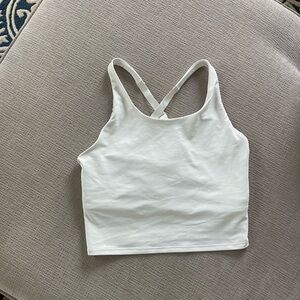 Old Navy White Cross-Back Cropped Tank